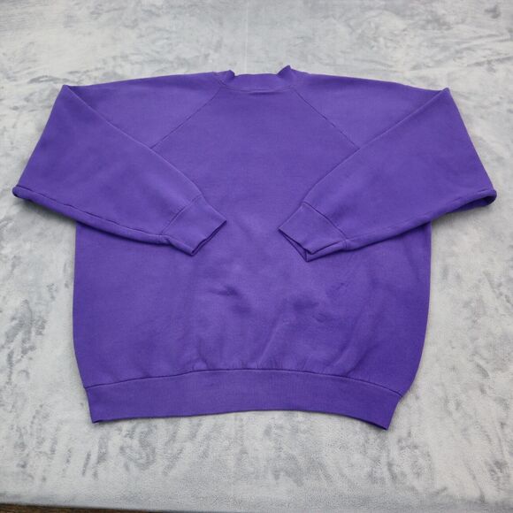 Casual Sweater Womens XXL Purple Crew Neck Long Sleeve Banded Cuffs Pullover - Picture 6 of 14
